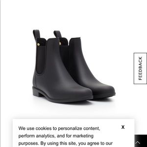 Sam Edelman Tinsley Rubber Rainboot Sz 5 Black